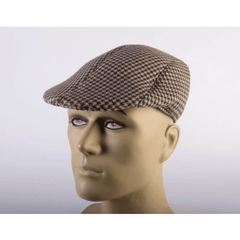 Tan Houndstooth 20s Hat