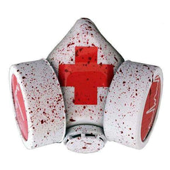 Red Cross Gas Mask w/ Blood Spatter