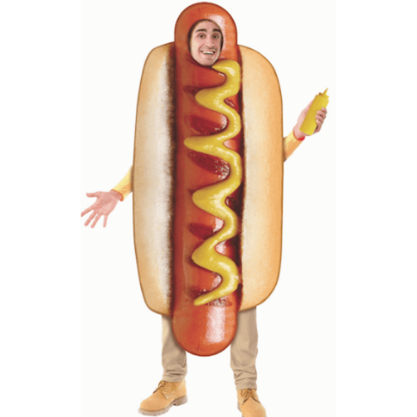 Hot Dog w/ Mustard & Ketchup Adult Costume