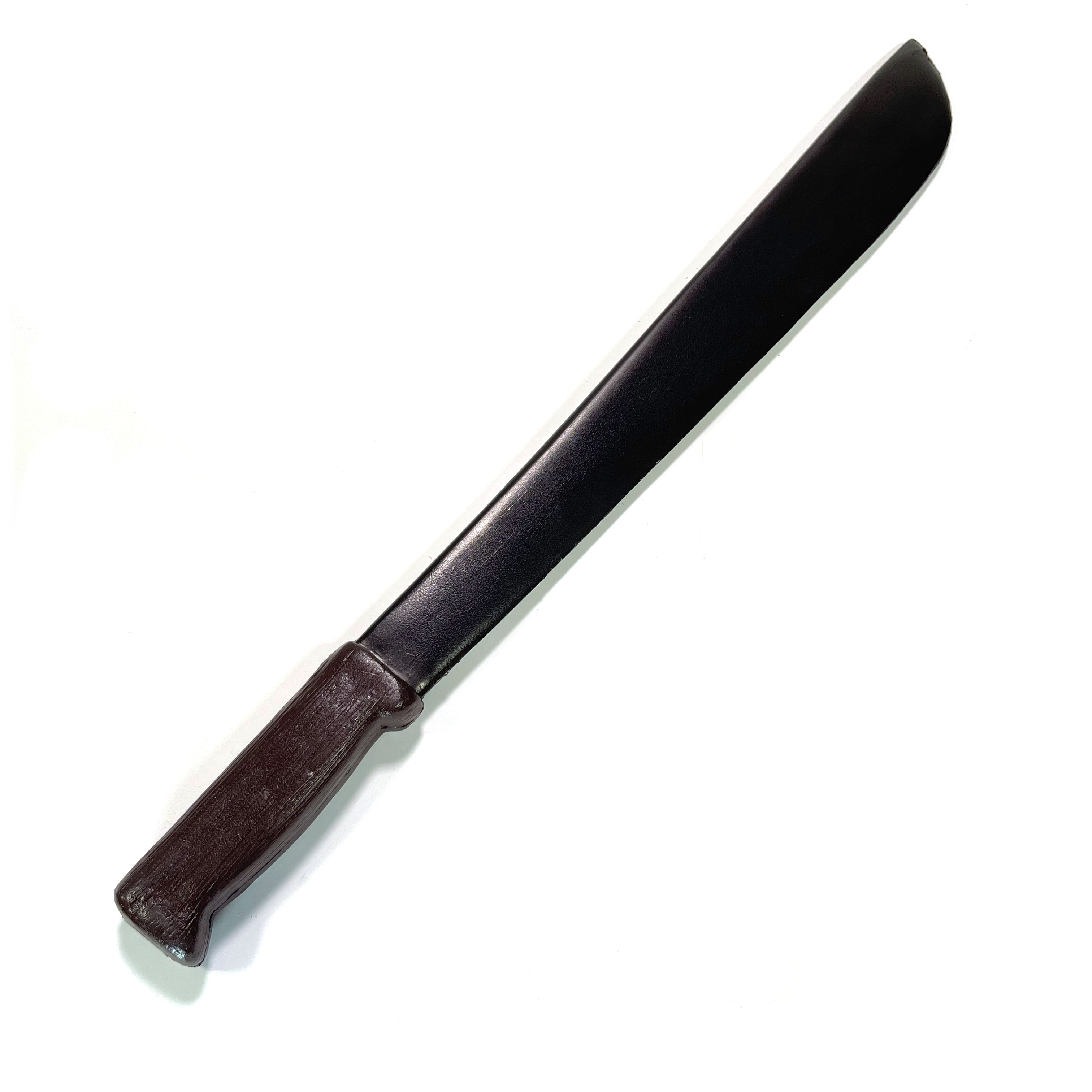 Large Jungle Machete Hand Axe Foam Rubber Prop Knife - BLACK Blade