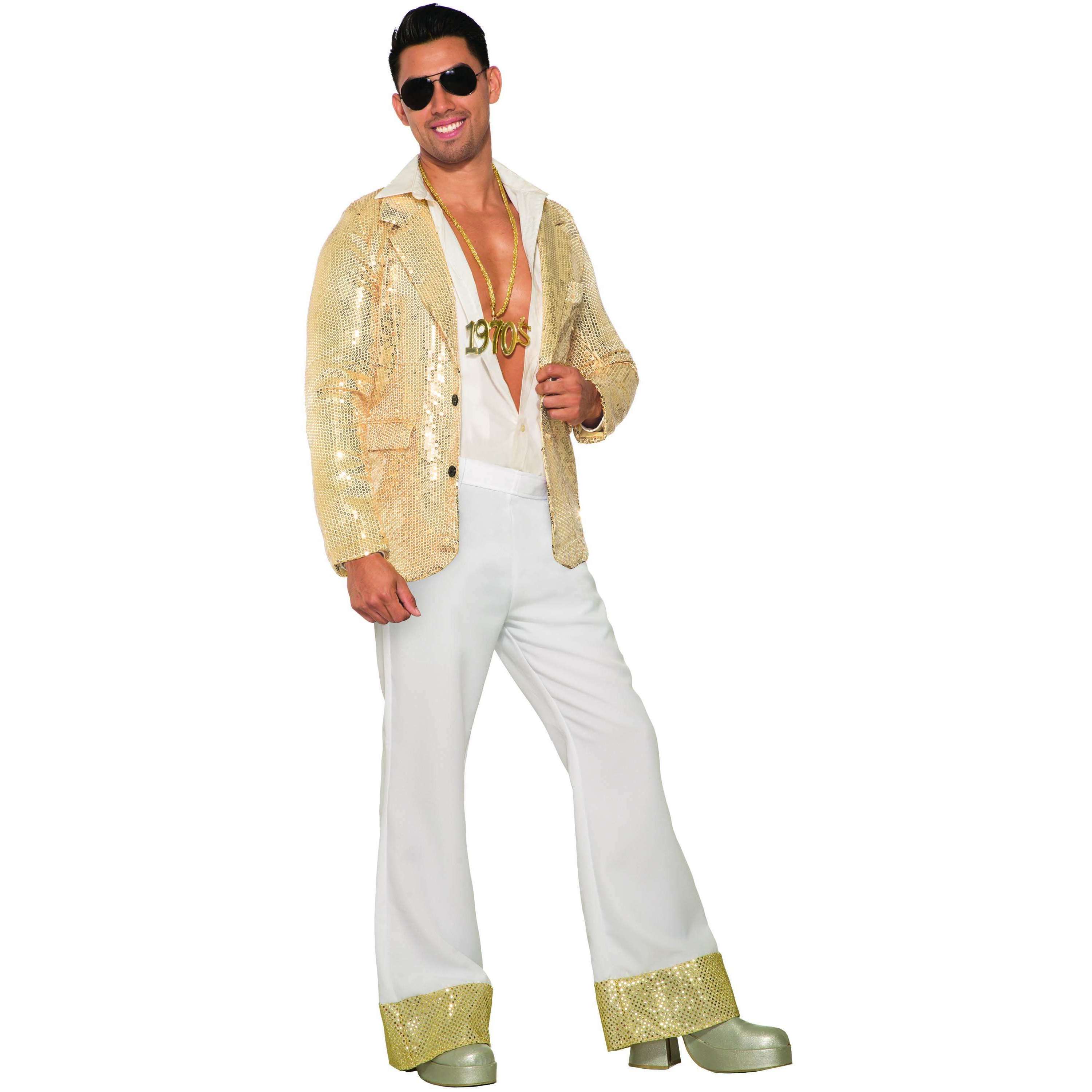 White & Gold Disco Pants