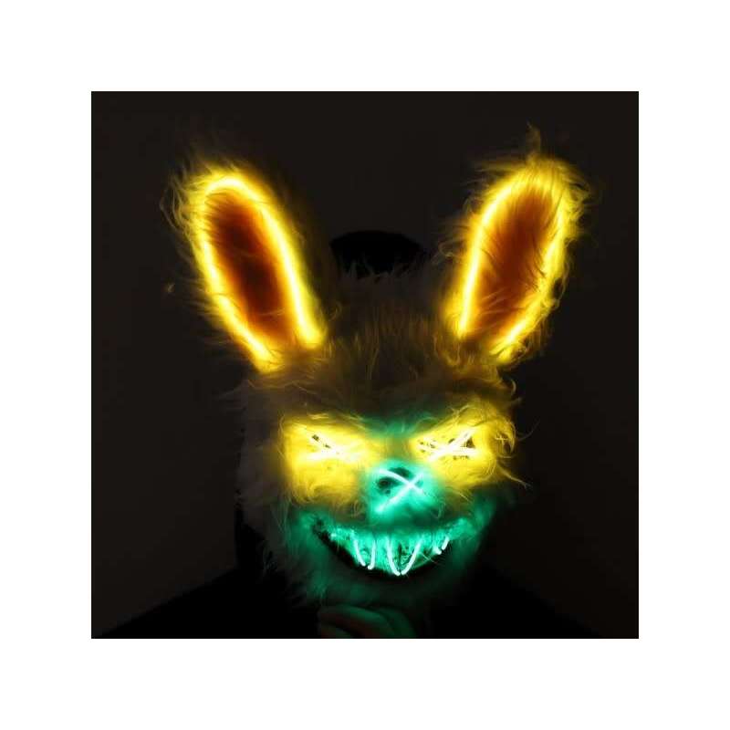 Neon Light Up LED Bunny Mask