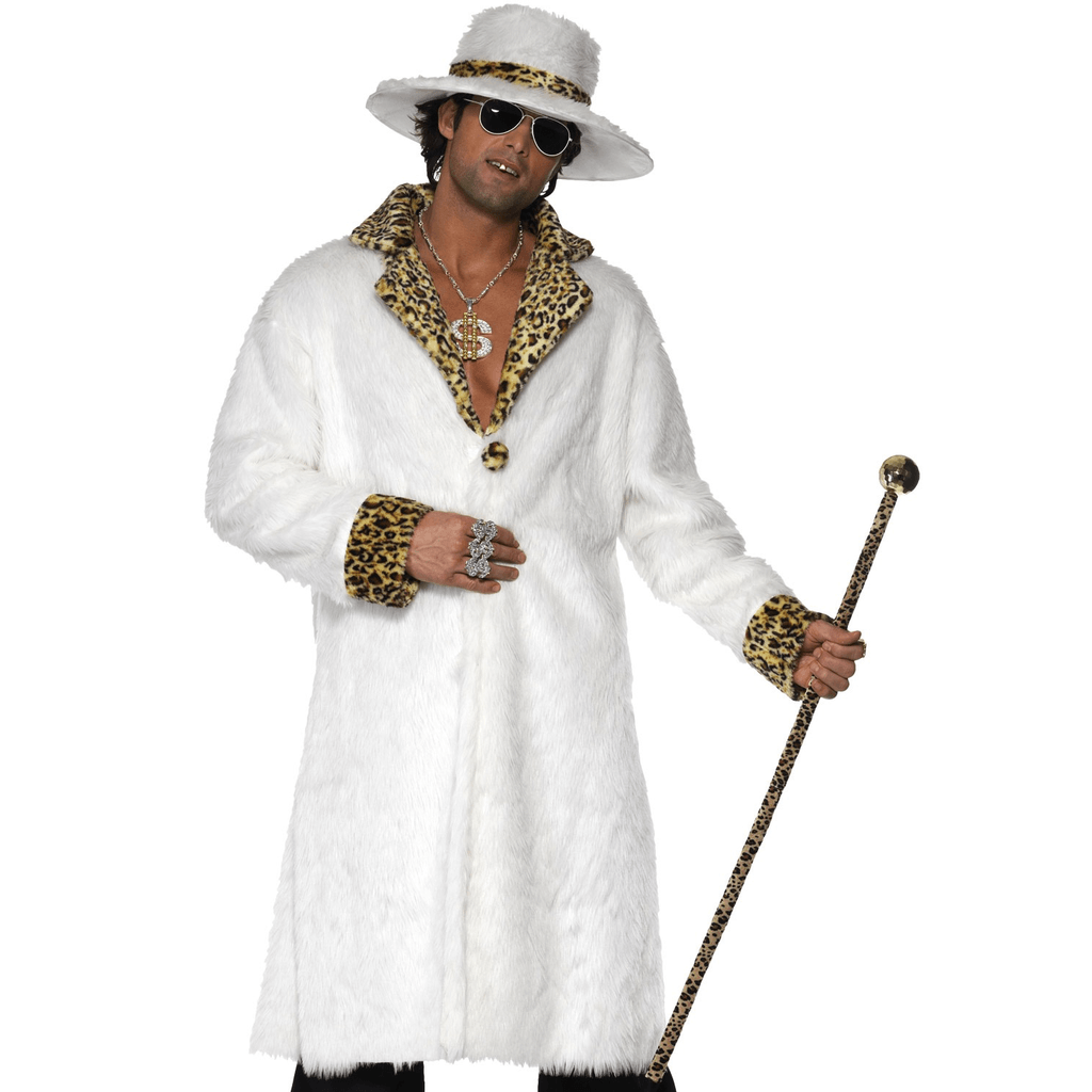 Total Pimp White w/ Animal Print Accents Adult Costume