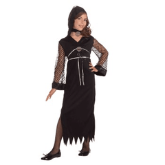 Darling Of Darkness Goth Black Dress Child Costume