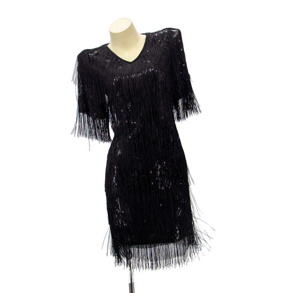 Flapper Art Deco Dress Black/AB