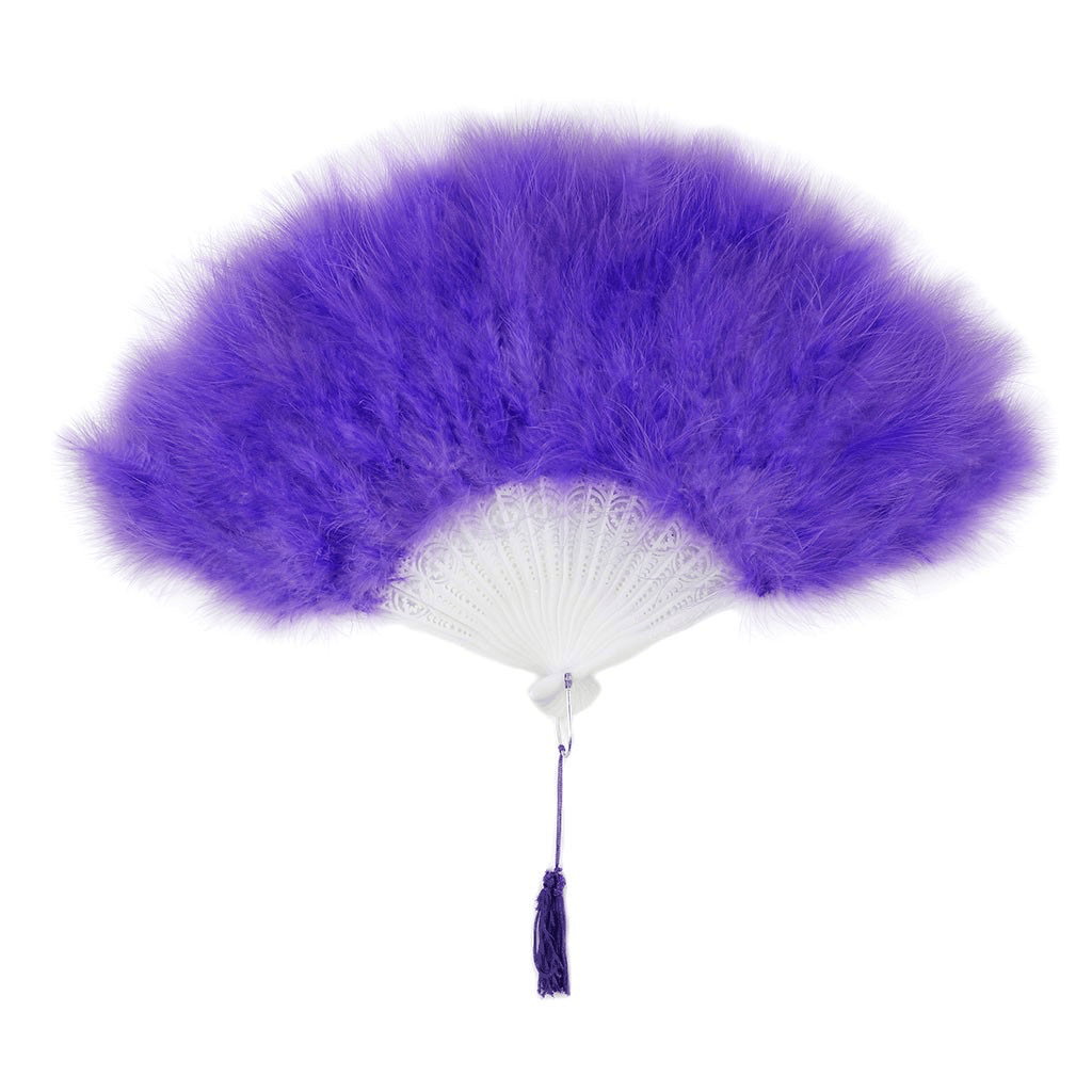 Lavender Marabou Feather Fan 11-20”
