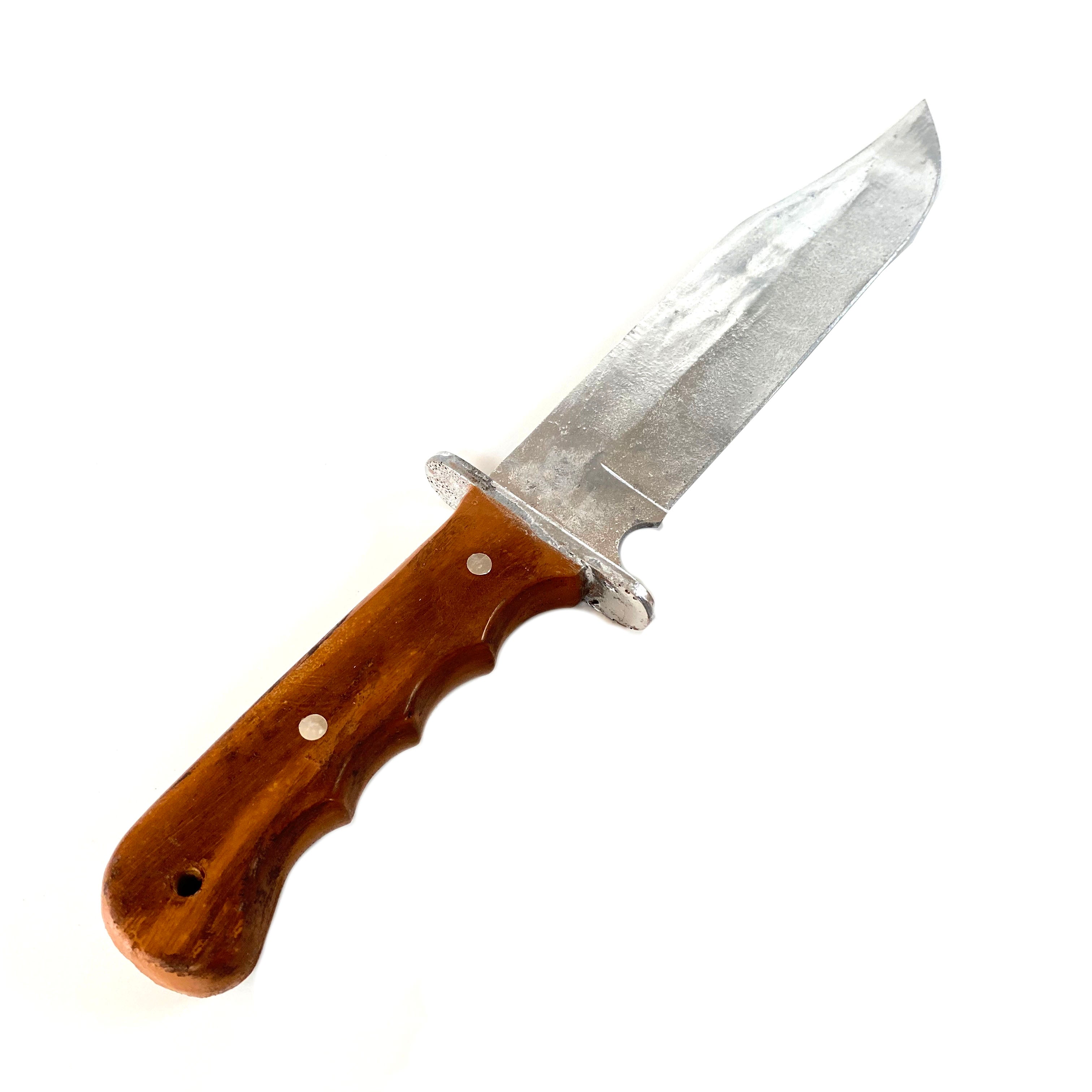 Rigid Plastic Winchester Bowie Knife Replica - New - Silver Blade with Brown Handle