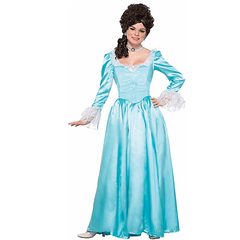 Colonial Woman Blue Dress Adult Costume