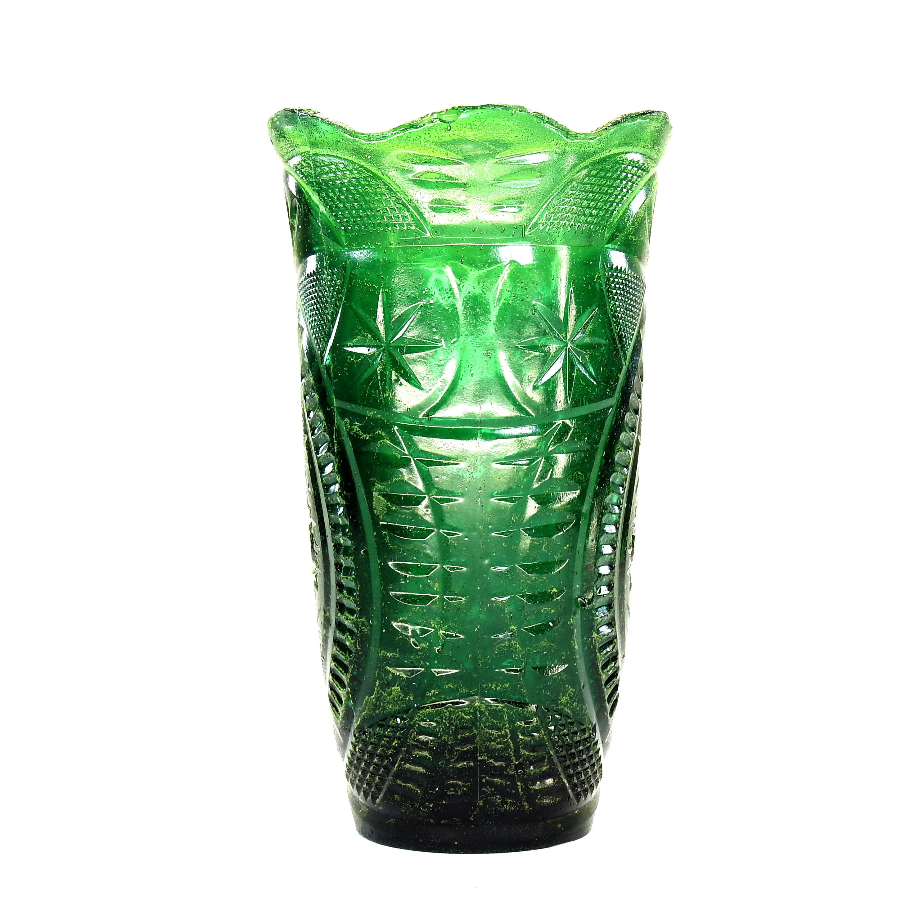 SMASHProps Breakaway Cut Crystal Vase - DARK GREEN translucent - Dark Green,Translucent