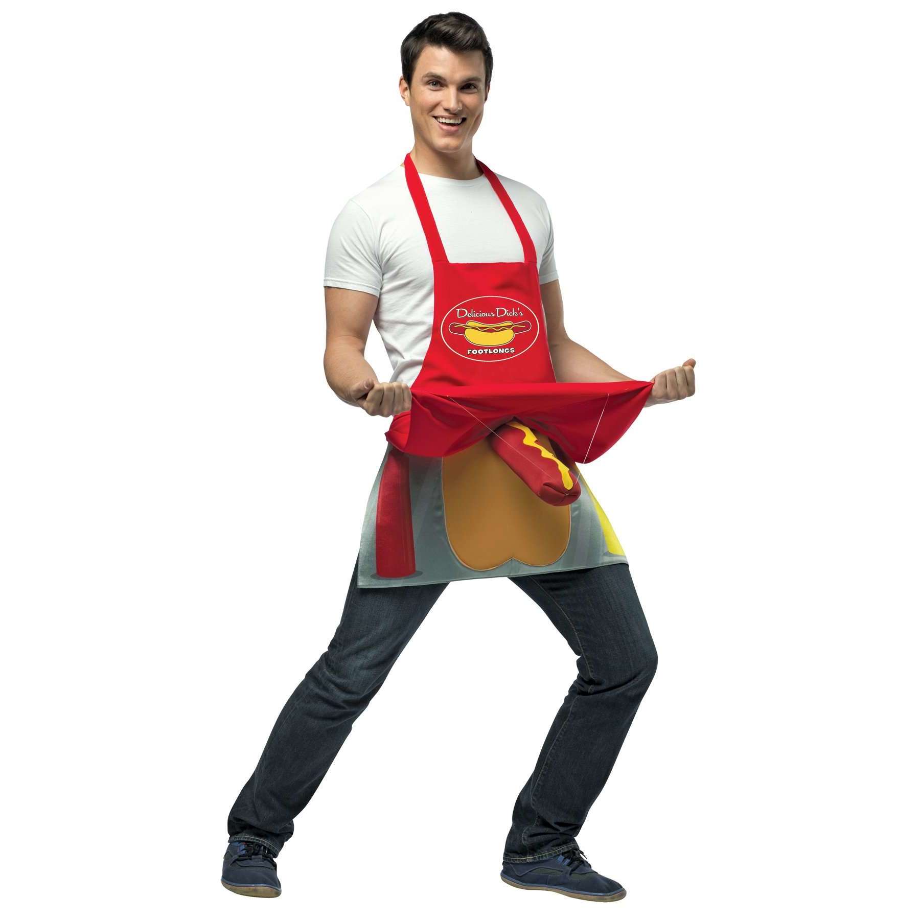 Hot Dog Vendor Dirty Apron Adult Costume