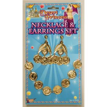 Gold Coin Necklace & Earrings