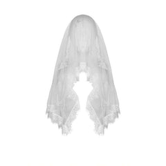 White Romantic Wedding Veil