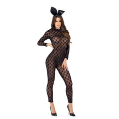 Playboy Sheer Sexy Bunny Bodysuit Adult Costume