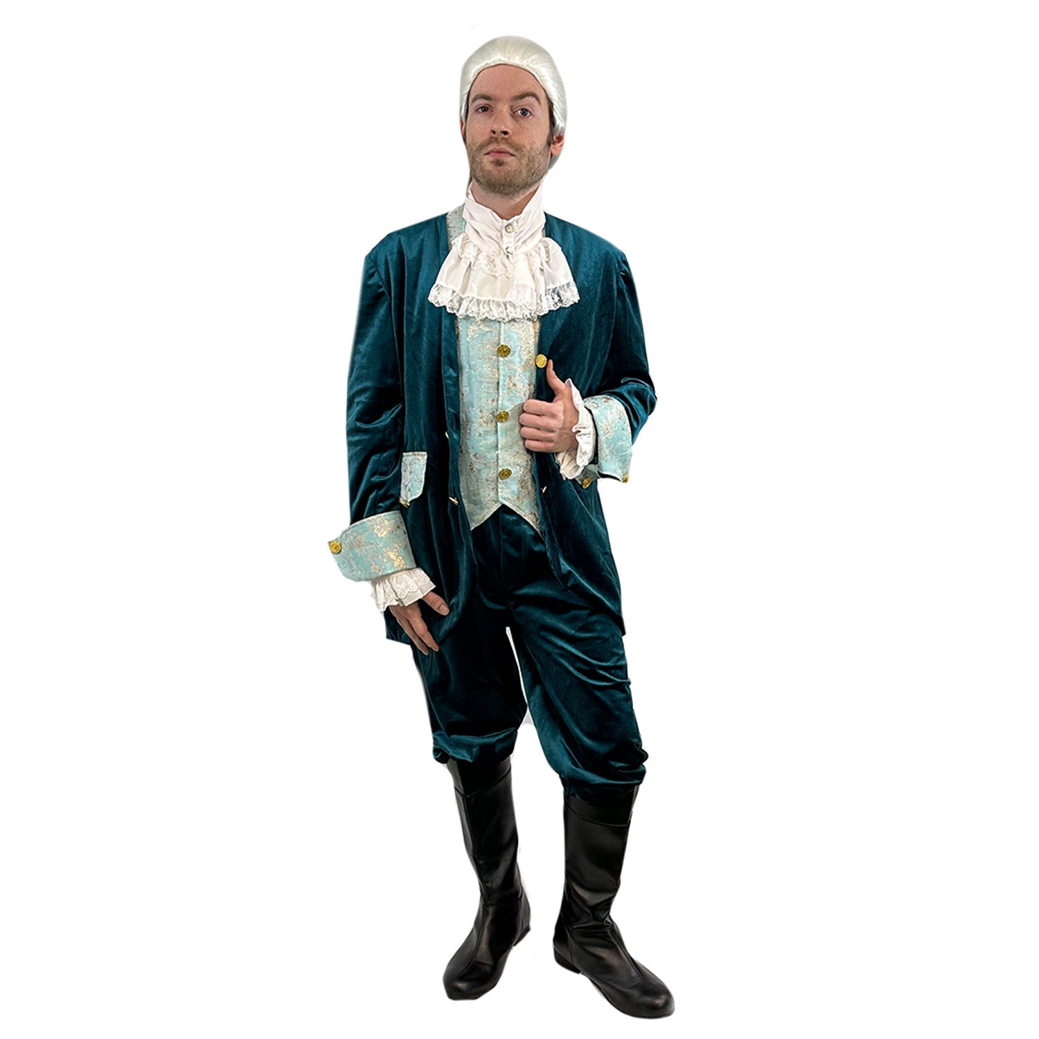 Royal Elegance Colonial Blue and Gold Men's Adult Costume