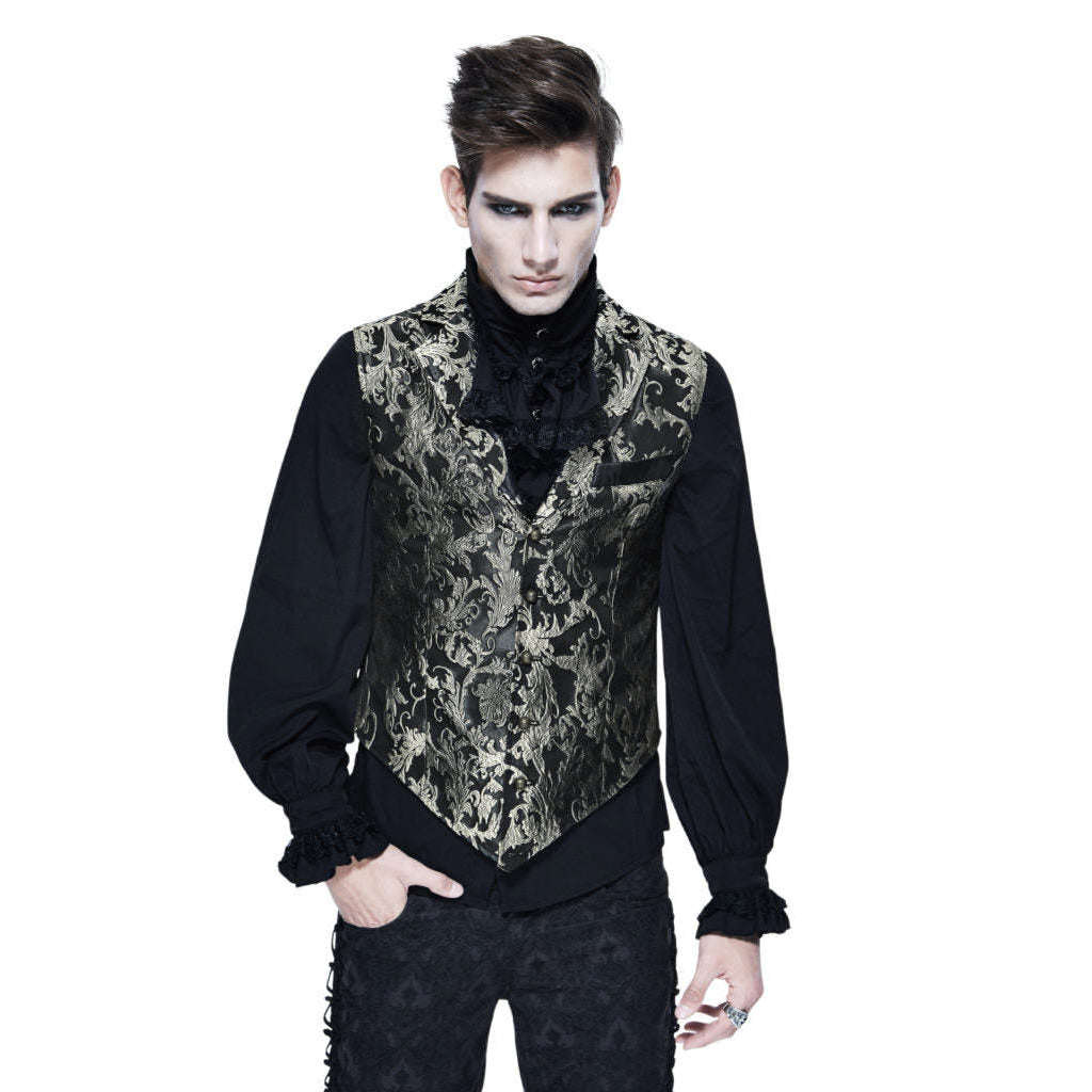 Gothic Embroidered Brocade Collared Waistcoat – AbracadabraNYC