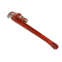 Extra Large Foam Rubber Stunt 24 Inch Pipe Wrench Prop - BLOODY - Bloodied Red and Silver
