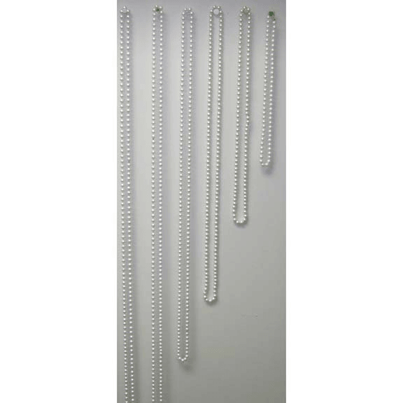 White Glass Pearl Necklace {72”}