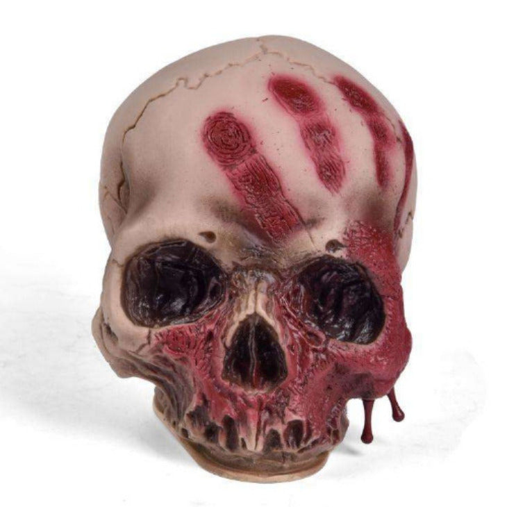Bloody Handprint Skull Prop