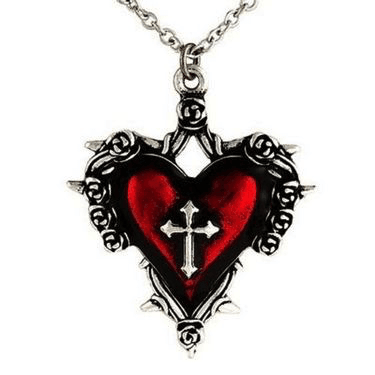 Heart Necklace with Cross