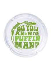 Do You Know the Puffin Man Glass Ashtray