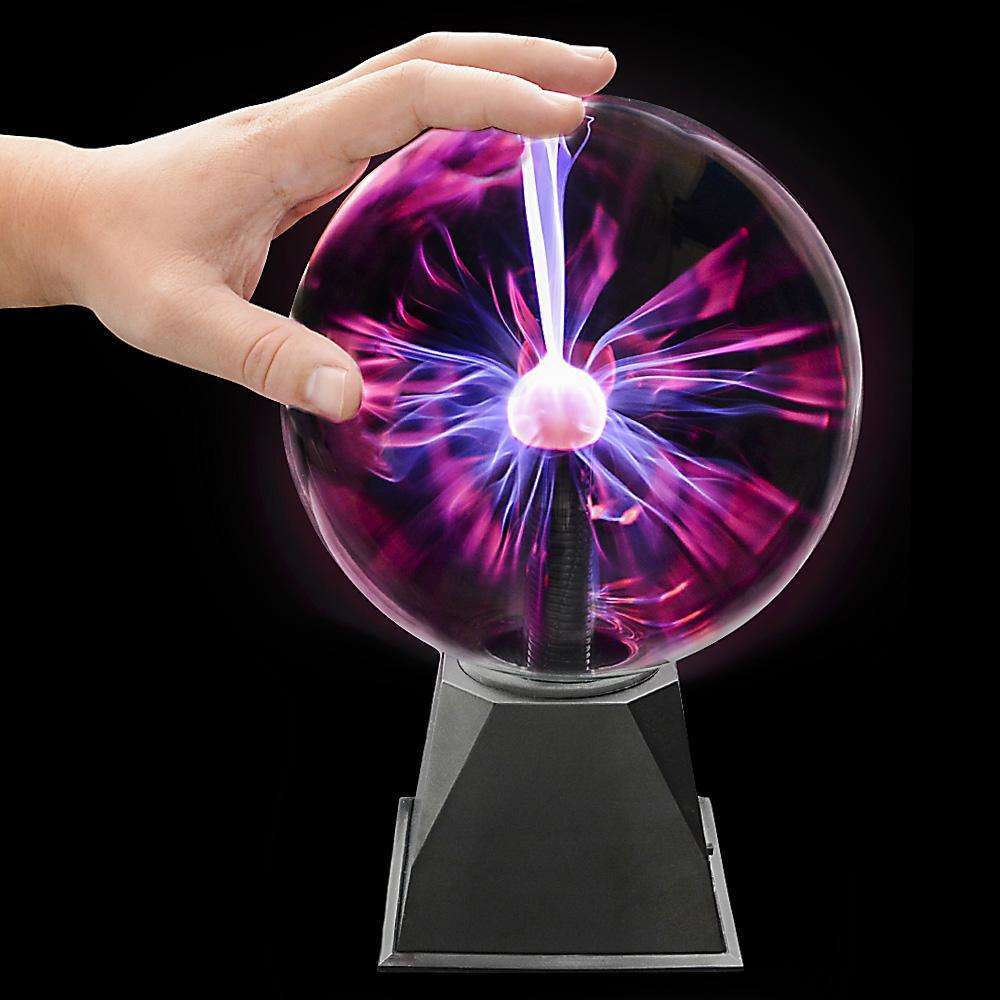 8" Red Plasma Ball w/ Touch & Sound Reaction