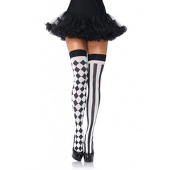 Black & White Harley Quinn Thigh Highs