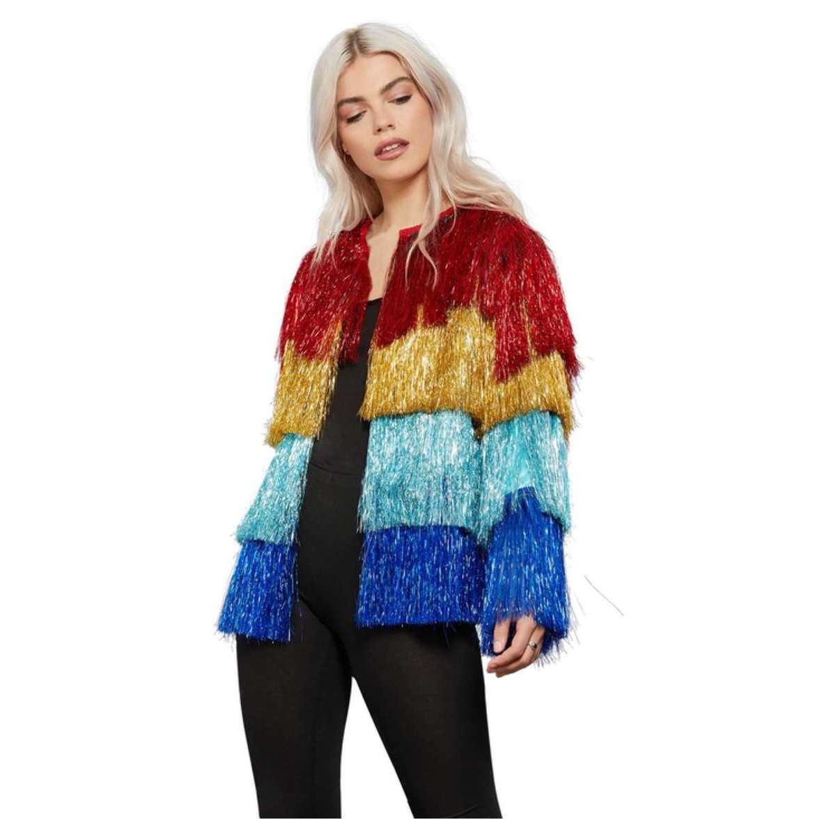 Layered Tinsel Fringe Festival Jacket