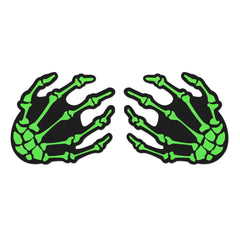 Zombie Neon Green/UV Reactive Boney Hands Nipple Pasties