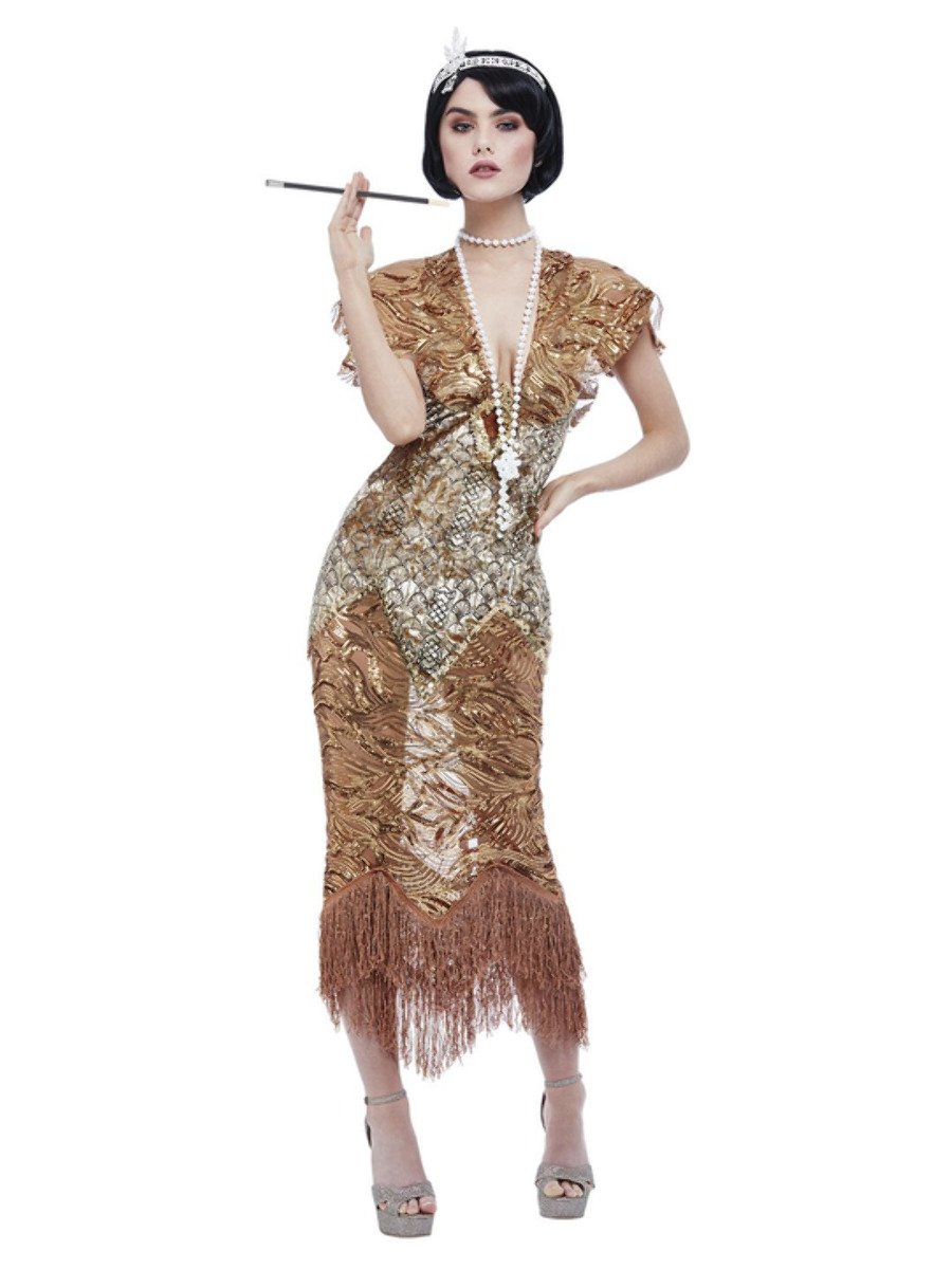 Deluxe 20's Sequin Gold Flapper Adult Costume