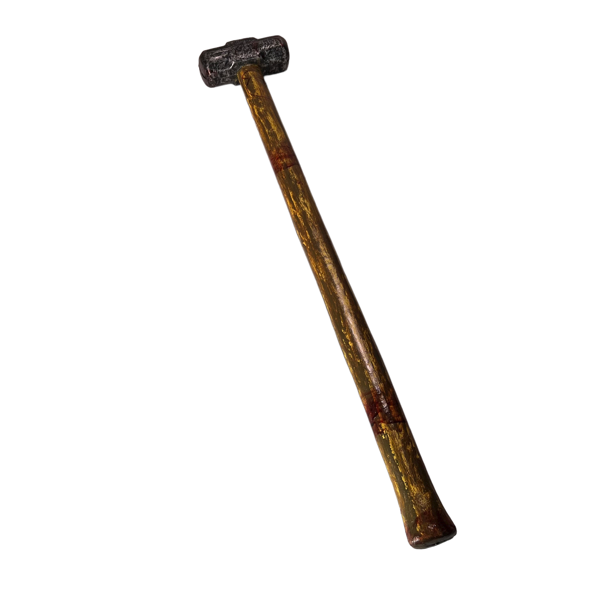 Foam LARGE 34 Inch Rubber Sledgehammer Stunt Prop - BLOODY - Bloodied Silver Head with Aged Handle