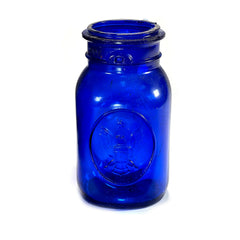 SMASHProps Breakaway Large Mason Jar Prop - COBALT BLUE translucent - Cobalt Blue Translucent