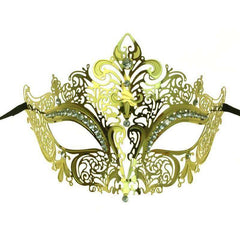 Laser Cut Venetian Mask with Fleur de Lis Decal