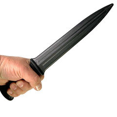 Spear Pointed Tactical Poly Training Knife Dagger Prop with 8.5 Inch Blade Geometric Pattern Handle