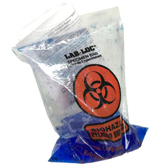 Biohazard Plastic Specimen Bags 8x10 Size with Zip-Loc Seal - 10 Pieces
