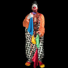 Clown w/ Torn Bloody Chest  Barfing Silk Scarf High End Prop