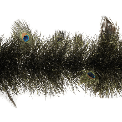 Peacock Feather Boa with Peacock Eye in Natural/Iridesecent