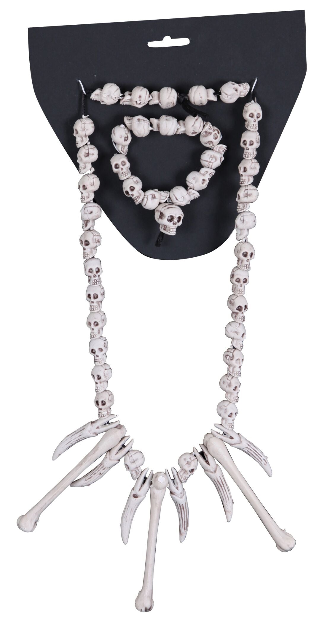 Deluxe Skull and Bones Necklace & Bracelet Set