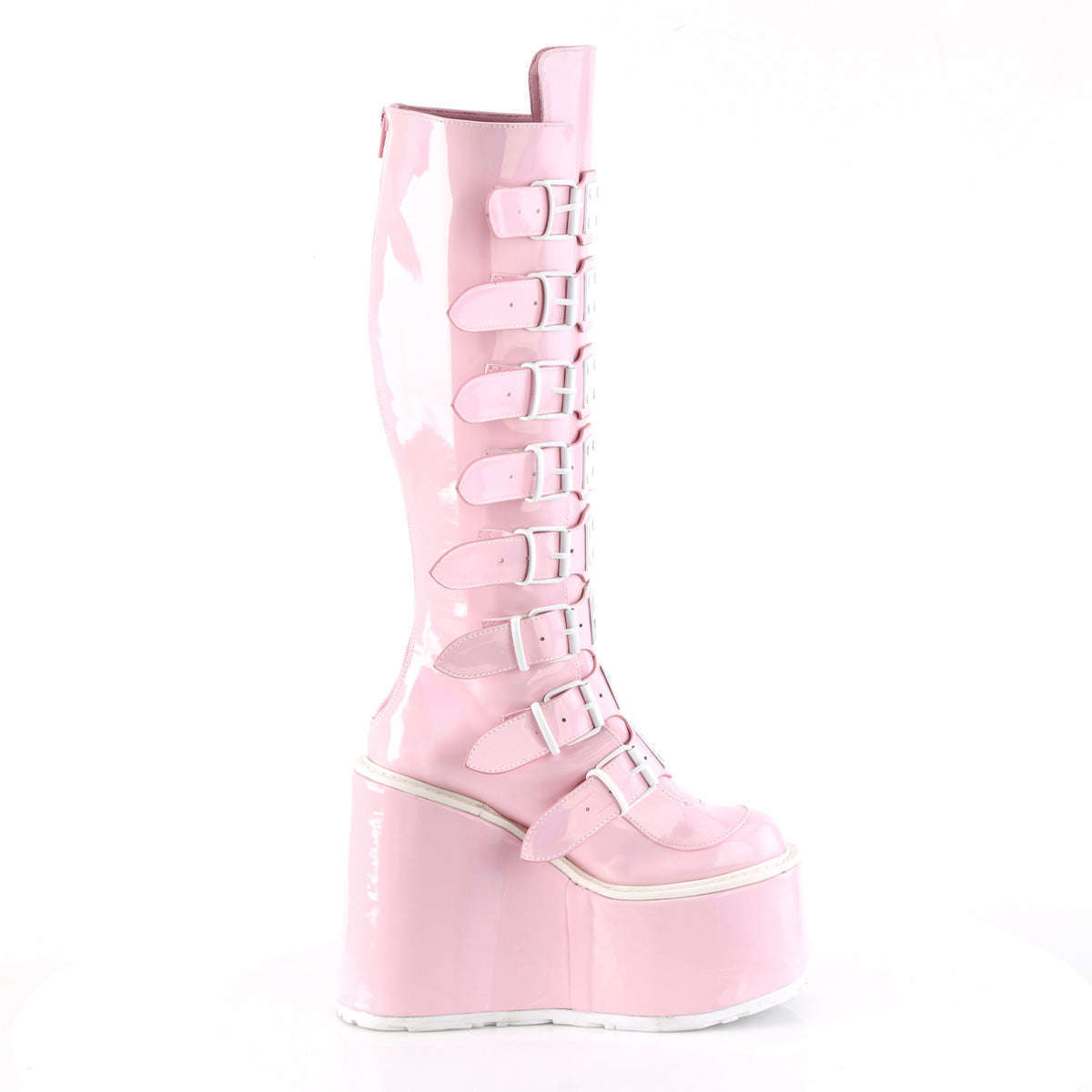 Demonia Pink Holo Swing-815 Boots