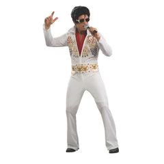 Elvis White Sequin Eagle Jumpsuit Adult Costume