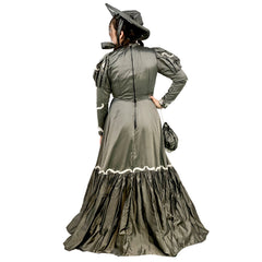 Victorian Elegant Silver Lady Adult Costume