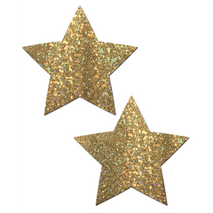 Gold Glitter Star Nipple Pasties