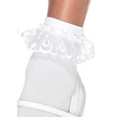 Anklet Socks w/ Lace Ruffle