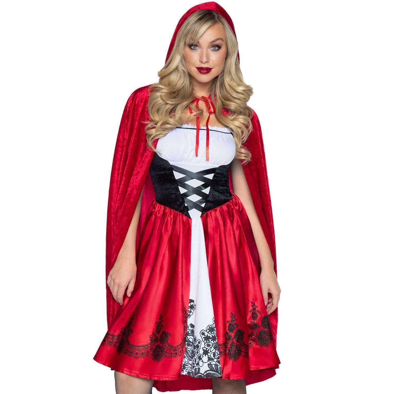 Classic Red Riding Hood Dress & Cape Adult Costume