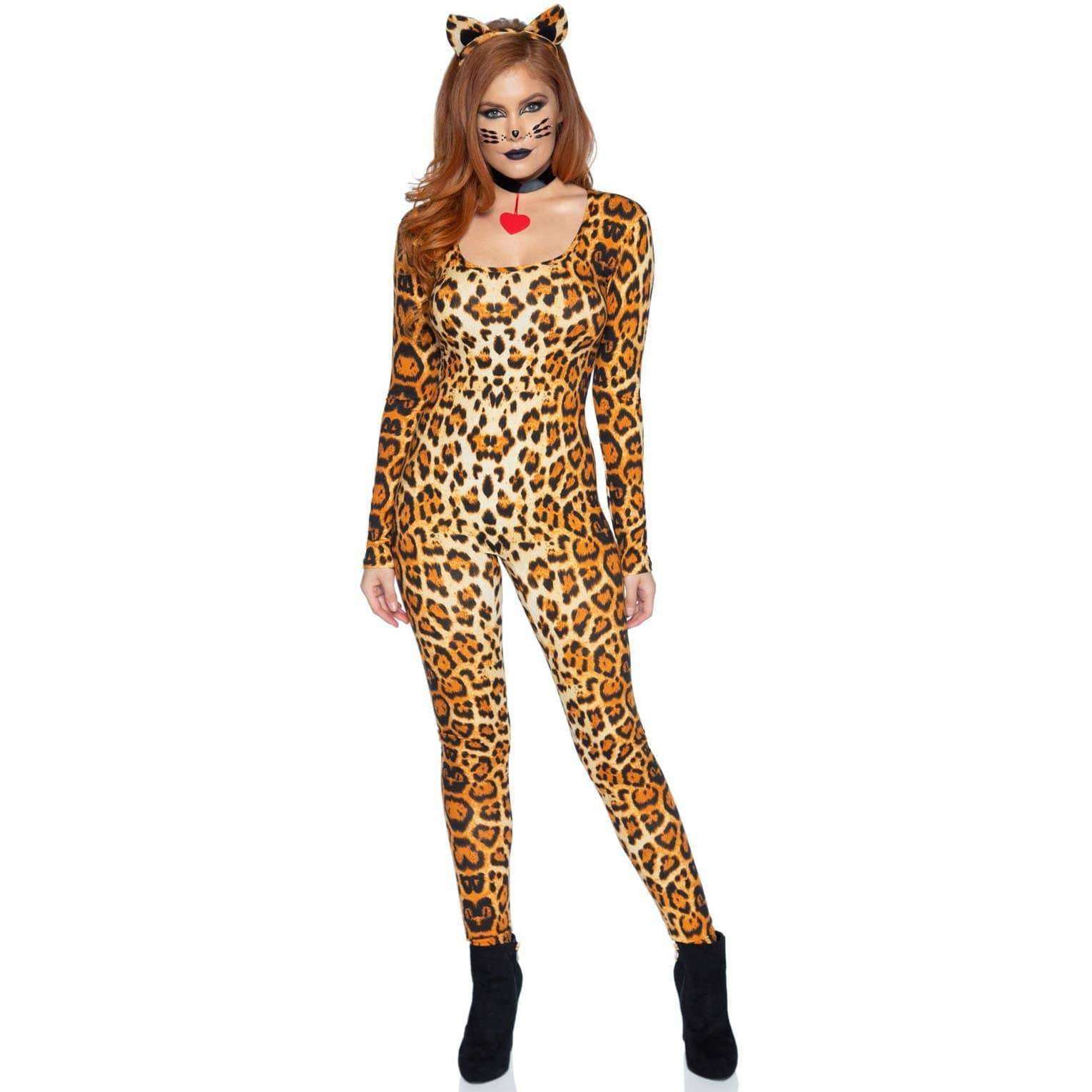 Sexy Cougar 3pc Bodysuit Adult Costume