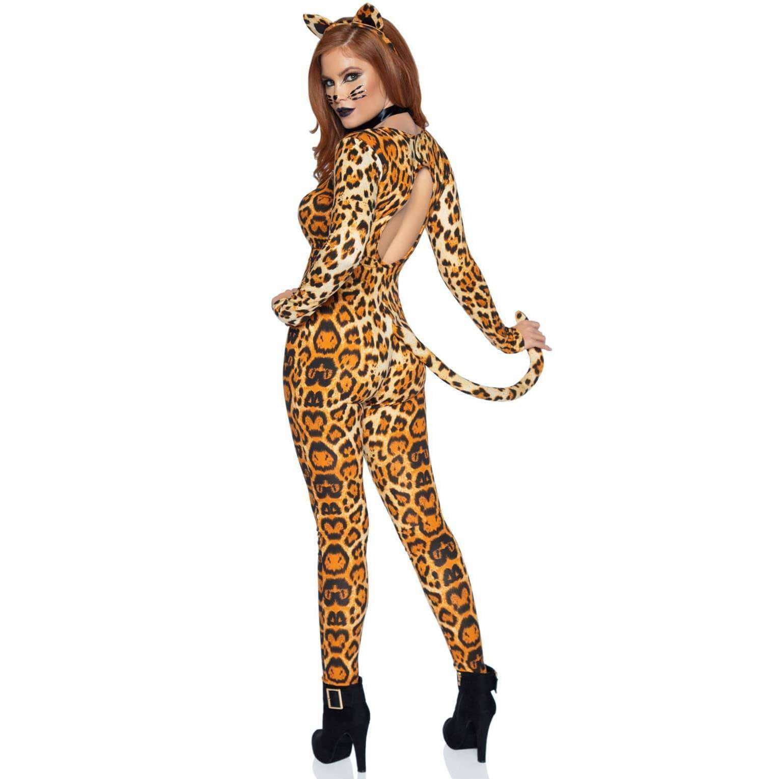 Sexy Cougar 3pc Bodysuit Adult Costume