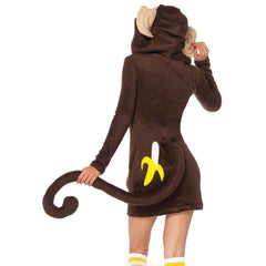 Cozy Monkey w/ Banana Butt Adult Costume