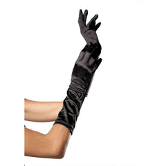 Elegant Elbow Length Satin Gloves