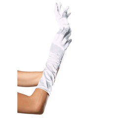 Elegant Elbow Length Satin Gloves
