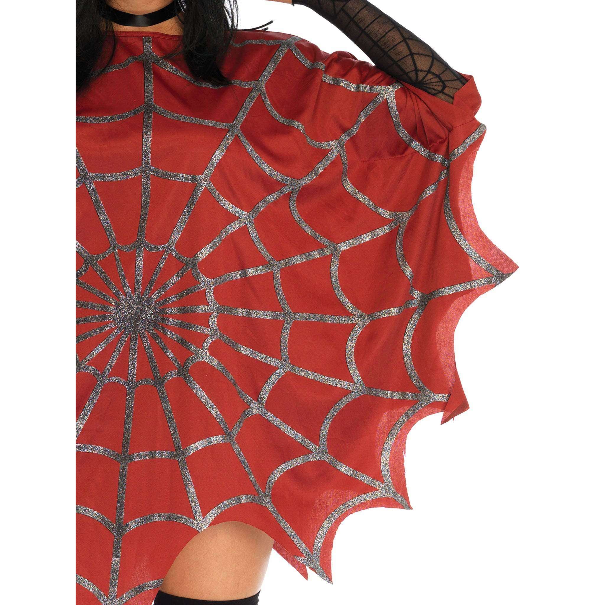 Glitter Web Poncho Adult Costume