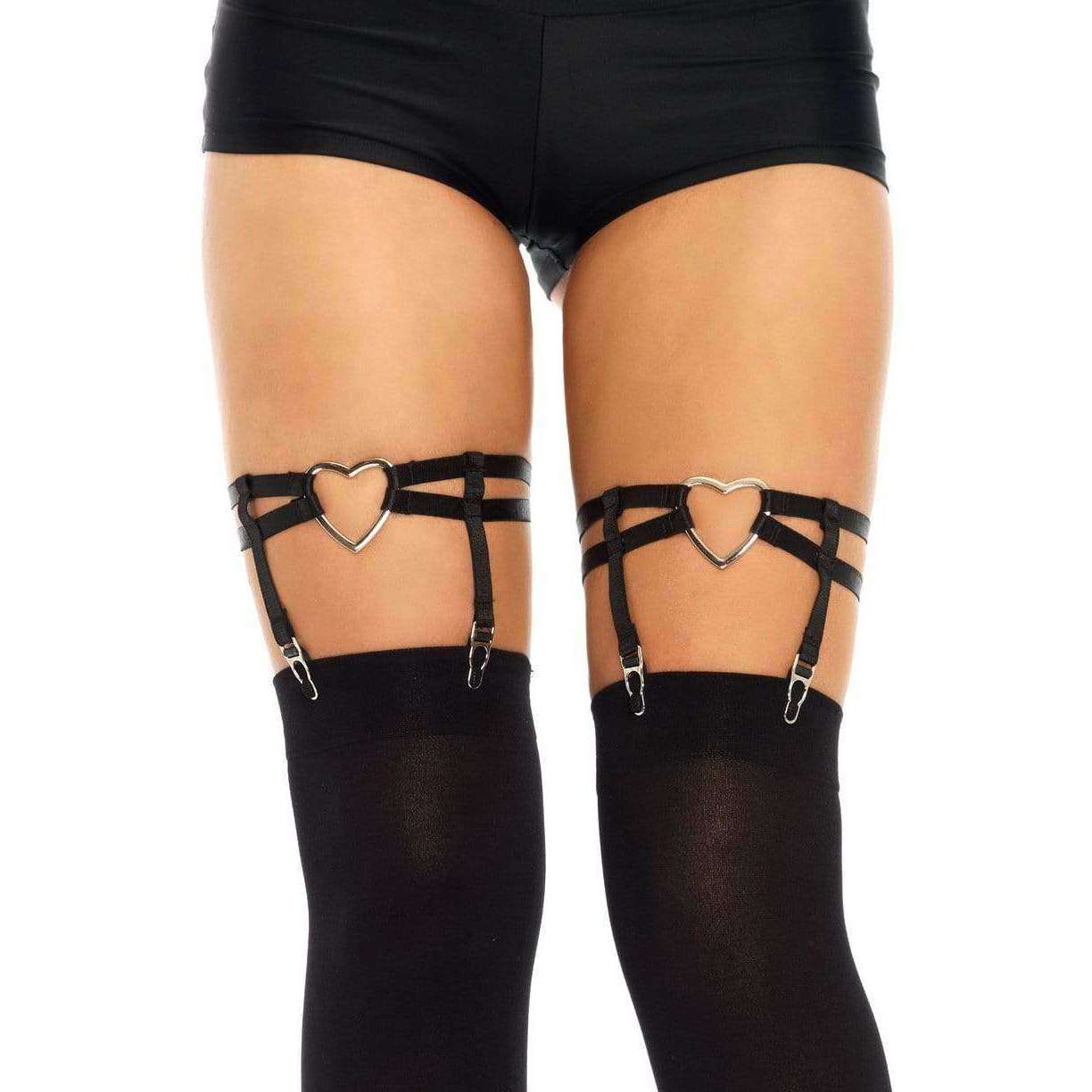 Dual Strap Elastic Garter Heart Suspender AbracadabraNYC Dual Strap Elastic Garter Heart Suspender AbracadabraNYC